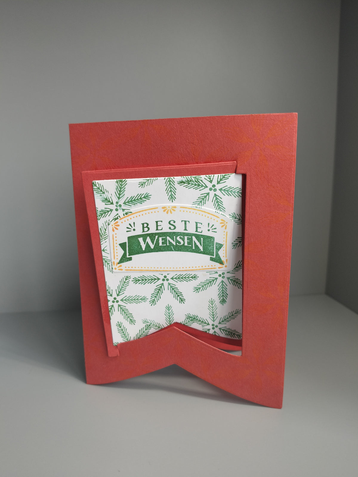 Wenskaart "beste wensen" met witte envelop