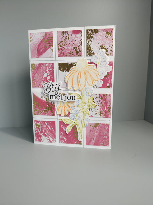 Wenskaart " blij met jou" met witte envelop