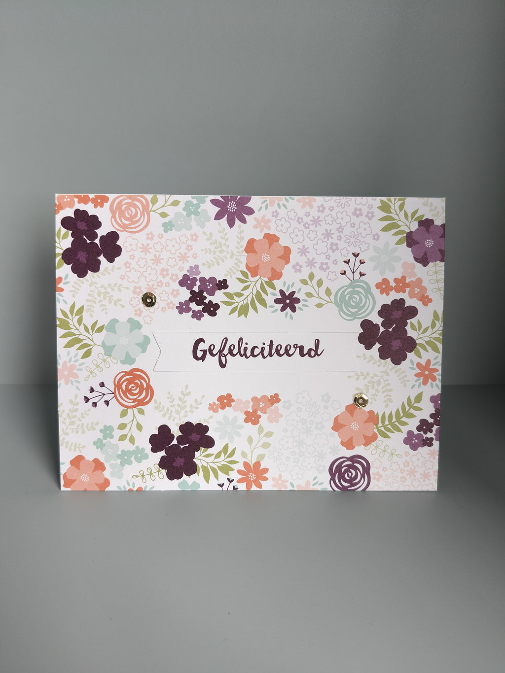 Wenskaart "Gefeliciteerd"