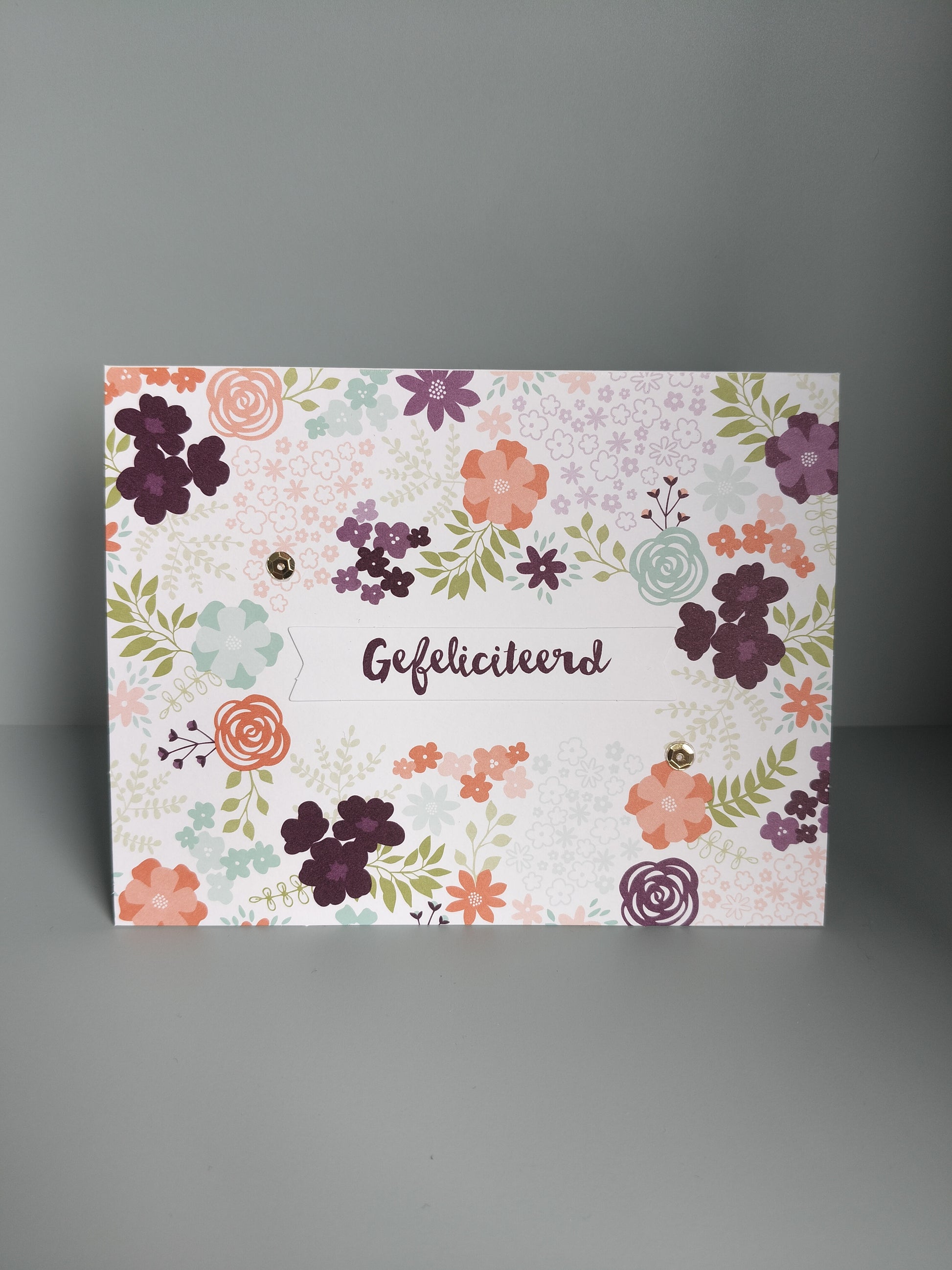 Wenskaart "Gefeliciteerd"