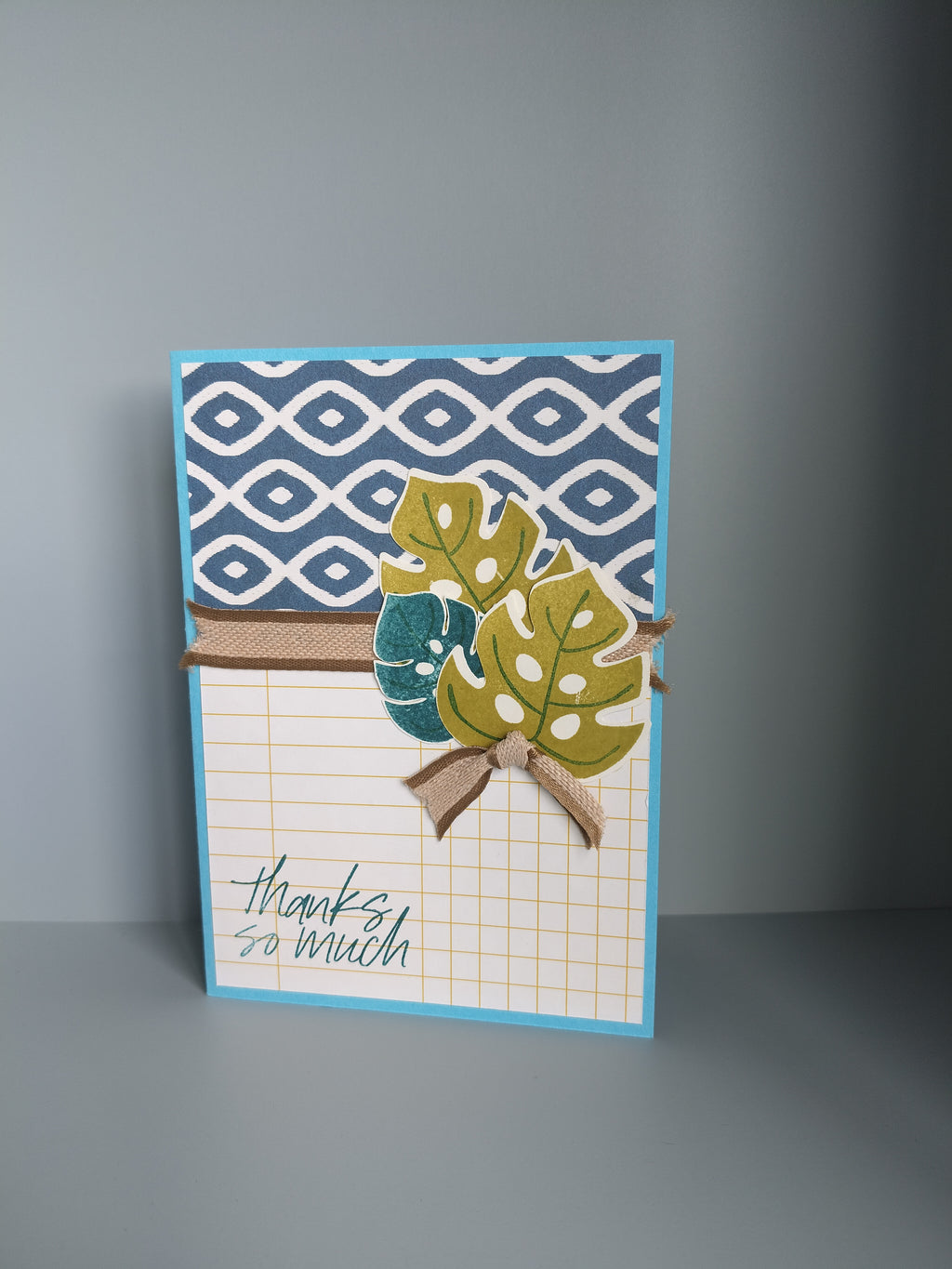 Wenskaart "thanks so much" met witte envelop